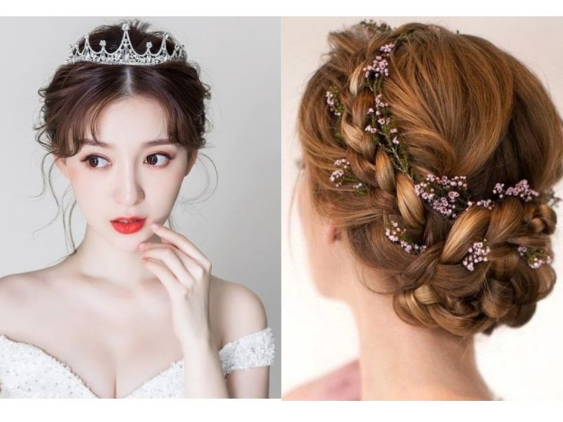 kiểu tóc cô dâu đơn giản